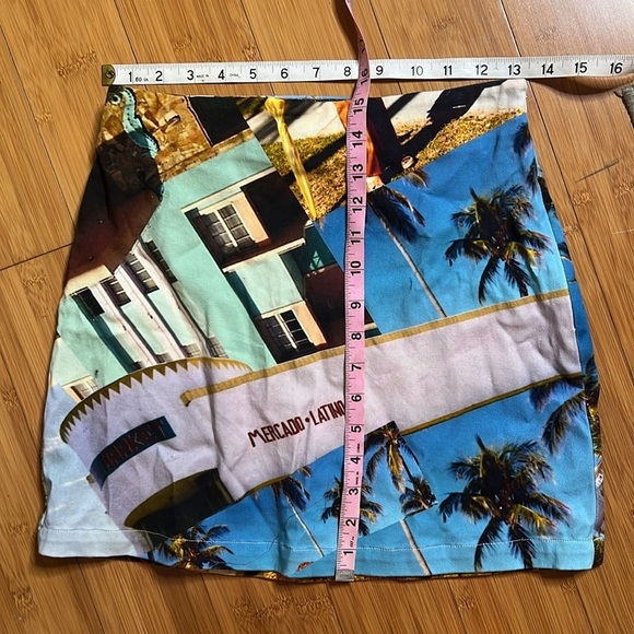 NWOT Desigual x Esteban Cortazar South Beach-print Mini Skirt small - Picture 8 of 9
